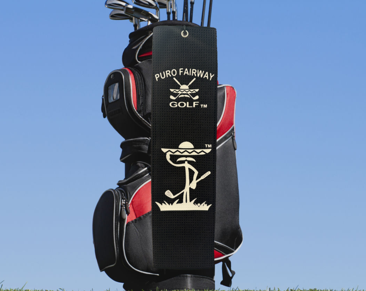 Black Puro Fairway Golf Towel