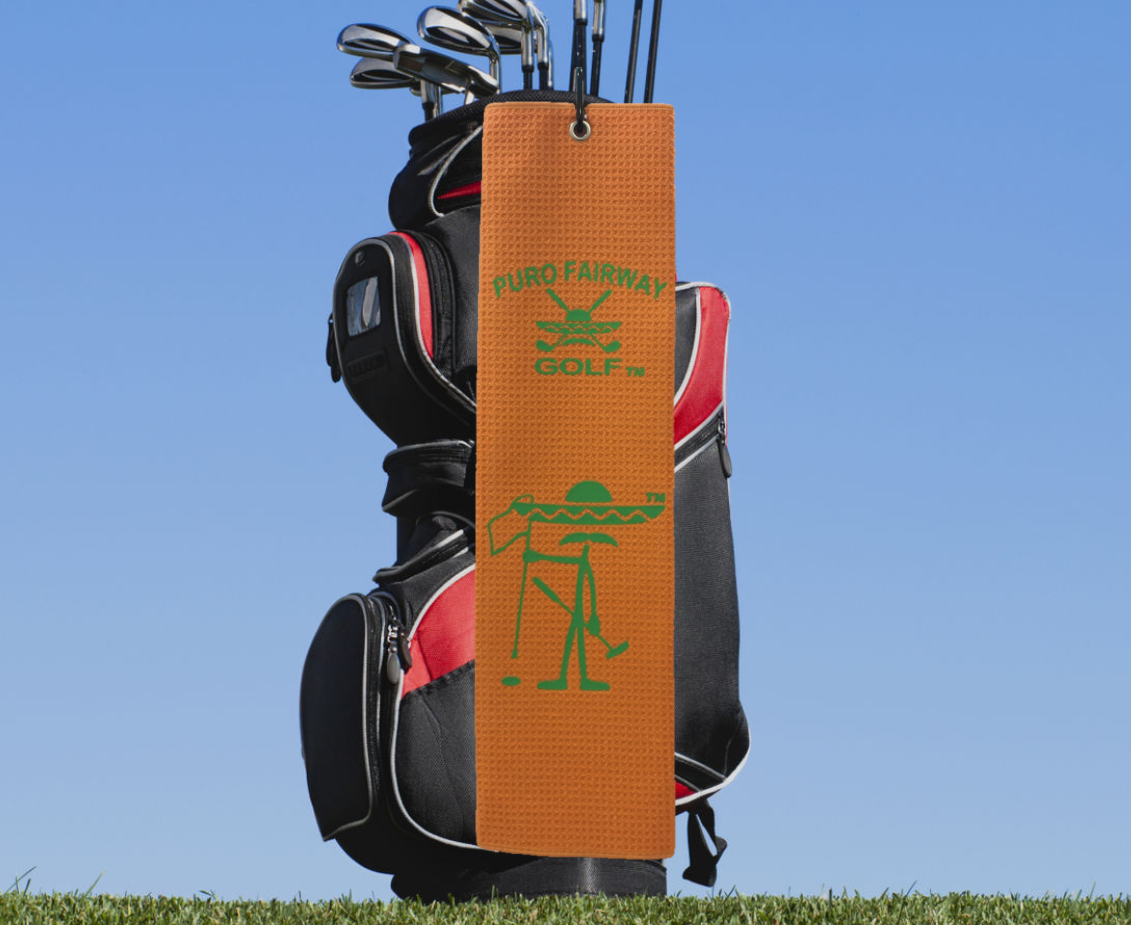 Bright Orange Puro Fairway Golf Towel