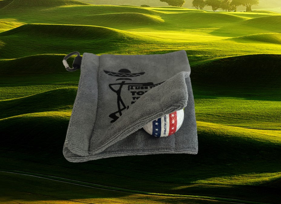 Grey Puro Fairway Golf Ball Towel