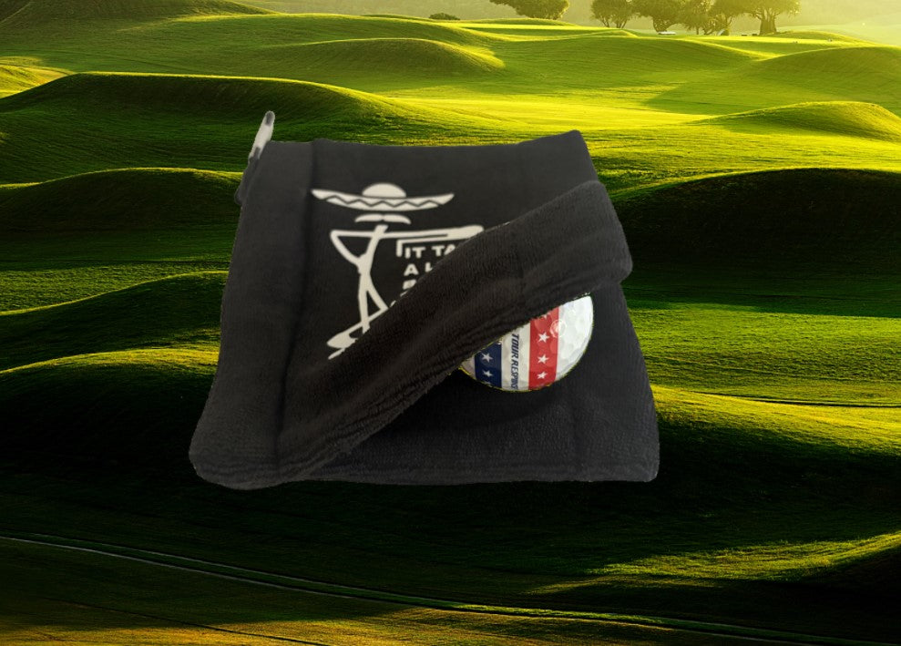 Black Puro Fairway Golf Ball Towel